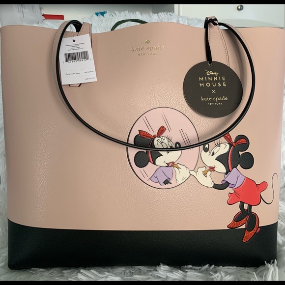 NWT KATE SPADE MINNIE MOUSE LARGE REVERSIBLE TOTE - Picture 2 of 10